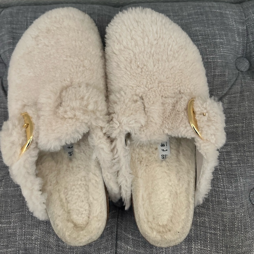 Birkenstock Boston Big Buckle Teddy Shearling Size 40